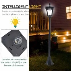 Outsunny Solar Powered Lamp - Black - 842-108 16 Outsunny Solar Powered Lamp - Black - 842-108 -OUTSUNNY Sales Shop outsunny 842 108 4