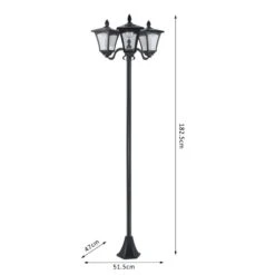 Outsunny Solar Sensor Garden Lamp - Black - 842-109 -OUTSUNNY Sales Shop outsunny 842 109 1