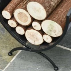 Outsunny Iron Arched Opaque Log Rack - Black - 842-156 -OUTSUNNY Sales Shop outsunny 842 156 5