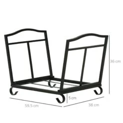 Outsunny Foldable Firewood Log Rack - Black - 842-200 18 Outsunny Foldable Firewood Log Rack - Black - 842-200 -OUTSUNNY Sales Shop outsunny 842 200 2