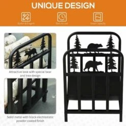 Outsunny Firewood Log Rack - Black - 842-202 17 Outsunny Firewood Log Rack - Black - 842-202 -OUTSUNNY Sales Shop outsunny 842 202 3