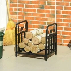Outsunny Firewood Log Rack - Black - 842-202 12 Outsunny Firewood Log Rack - Black - 842-202 -OUTSUNNY Sales Shop outsunny 842 202 9