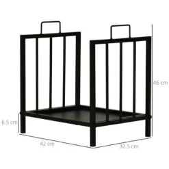 Outsunny Firewood Log Rack - Black - 842-209 -OUTSUNNY Sales Shop outsunny 842 209 2