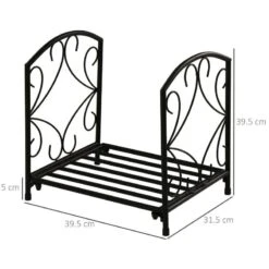 Outsunny Firewood Log Rack - Black - 842-210 -OUTSUNNY Sales Shop outsunny 842 210 1