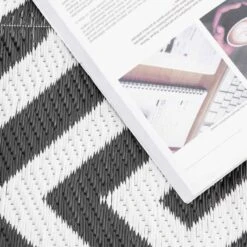 Outsunny 4 X 6ft Reversible Outdoor Rug - Black & White - 844-479 -OUTSUNNY Sales Shop outsunny 844 479 7