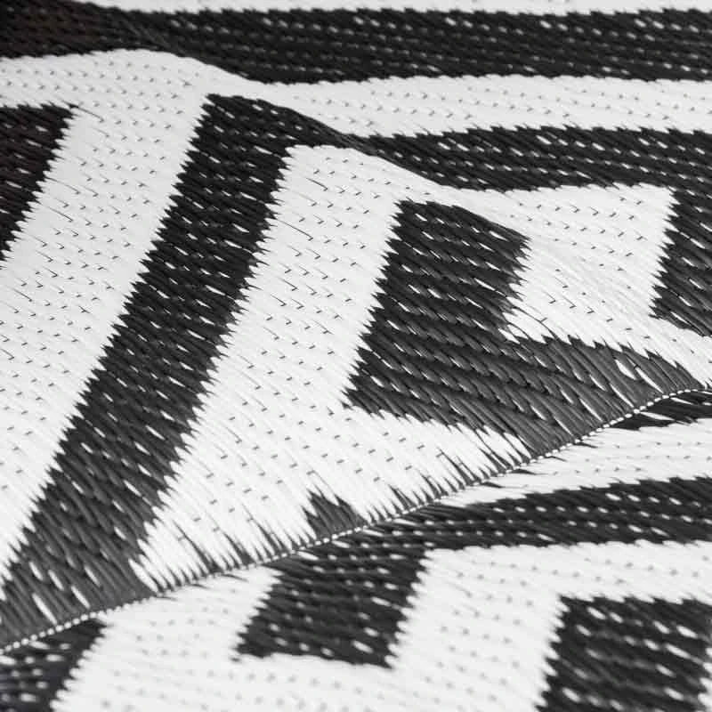 Outsunny 5 X 8ft Reversible Outdoor Rug - Black & White - 844-479V01 4 Outsunny 5 X 8ft Reversible Outdoor Rug - Black & White - 844-479V01 - Image 4