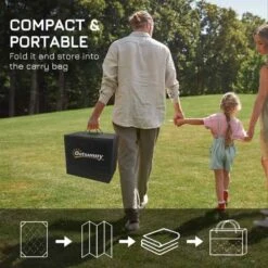 Outsunny Reversible Outdoor Rug With Carry Bag And Ground Stakes - Grey & White -844-638V01LG -OUTSUNNY Sales Shop outsunny 844 638v01lg 3