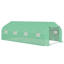 Outsunny Large Polytunnel Greenhouse With Roll-up Door & Windows 600L X 300W X 200Hcm - Green - 845-011 -OUTSUNNY Sales Shop outsunny 845 011 full