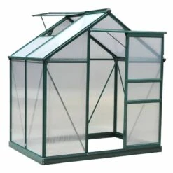 Outsunny Mini Walk-in Greenhouse With Sliding Door & Roof Vent 190L X 132W X 201Hcm - Green - 845-057 -OUTSUNNY Sales Shop outsunny 845 057 full