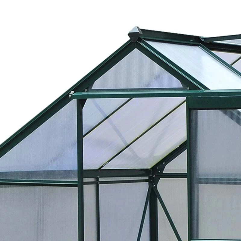 Outsunny Walk In Mini Greenhouse With Sliding Door & Roof Vent 190L X 192W X 201Hcm - Dark Green - 845-058 9 Outsunny Walk In Mini Greenhouse With Sliding Door & Roof Vent 190L X 192W X 201Hcm - Dark Green - 845-058 - Image 9