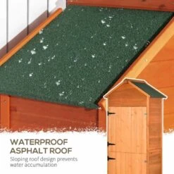 Outsunny 4-Tier Wooden Garden Storage Shed 52D X 84Wcm - Teak - 845-063V01 -OUTSUNNY Sales Shop outsunny 845 063v01 asphalt 1