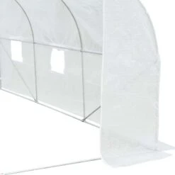 Outsunny Large Walk-In Polytunnel Greenhouse 350L X 300W X 200Hcm - White - 845-068 -OUTSUNNY Sales Shop outsunny 845 068 inside