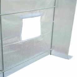 Outsunny Walk In Greenhouse With Roll-up Door & Windows 250L X 200W X 200Hcm - White - 845-071 16 Outsunny Walk In Greenhouse With Roll-up Door & Windows 250L X 200W X 200Hcm - White - 845-071 -OUTSUNNY Sales Shop outsunny 845 071 window