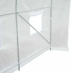 Outsunny Walk In Polytunnel Steel Frame Greenhouse 3.5L X 2W X 2Hm - White - 845-072 18 Outsunny Walk In Polytunnel Steel Frame Greenhouse 3.5L X 2W X 2Hm - White - 845-072 -OUTSUNNY Sales Shop outsunny 845 072 frame2