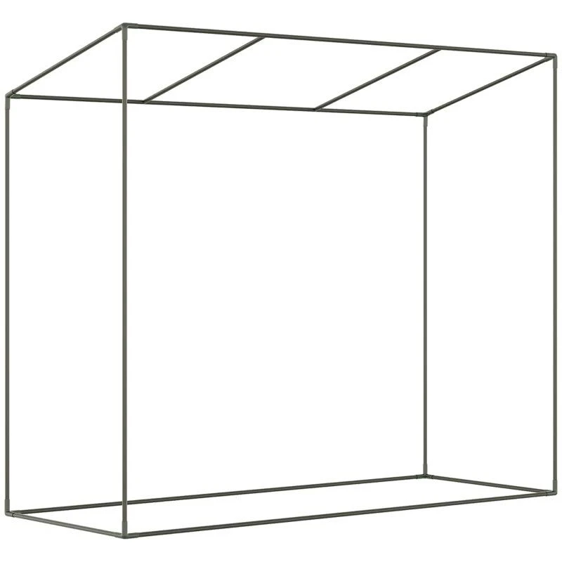 Outsunny Walk-in Patio Greenhouse With Steel Frame 200L X 76W X 168Hcm - White - 845-144V01WT 9 Outsunny Walk-in Patio Greenhouse With Steel Frame 200L X 76W X 168Hcm - White - 845-144V01WT - Image 9