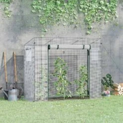 Outsunny Walk-in Patio Greenhouse With Steel Frame 200L X 76W X 168Hcm - White - 845-144V01WT 19 Outsunny Walk-in Patio Greenhouse With Steel Frame 200L X 76W X 168Hcm - White - 845-144V01WT -OUTSUNNY Sales Shop outsunny 845 144v01wt outdoor