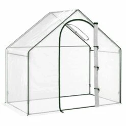 Outsunny Walk In PVC Greenhouse With Zip-up Door & Window 180L X 100W X 168Hcm - Transparent - 845-154V00CR 12 Outsunny Walk In PVC Greenhouse With Zip-up Door & Window 180L X 100W X 168Hcm - Transparent - 845-154V00CR -OUTSUNNY Sales Shop outsunny 845 154v00cr full
