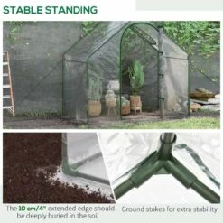 Outsunny Walk In PVC Greenhouse With Zip-up Door & Window 180L X 100W X 168Hcm - Transparent - 845-154V00CR 15 Outsunny Walk In PVC Greenhouse With Zip-up Door & Window 180L X 100W X 168Hcm - Transparent - 845-154V00CR -OUTSUNNY Sales Shop outsunny 845 154v00cr stable