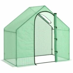 Outsunny Walk-In Steel Frame Greenhouse 180L X 100W X 168Hcm - Green - 845-154V01 -OUTSUNNY Sales Shop outsunny 845 154v01 full