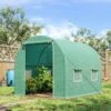 Outsunny Walk-in Polytunnel Greenhouse With Zipped Door 300L X 200W X 200Hcm - Green - 845-155
