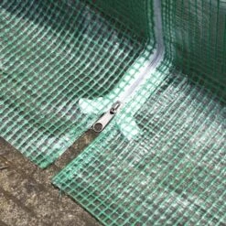 Outsunny Walk In Polytunnel Greenhouse With Galvanised Steel Frame 400L X 200W X 200Hcm - Green - 845-157 -OUTSUNNY Sales Shop outsunny 845 157 zipper