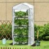 Outsunny 4 Tier Portable Mini Greenhouse 160H X 70L X 50Wcm - White - 845-228V01WT -OUTSUNNY Sales Shop outsunny 845 228v01wt
