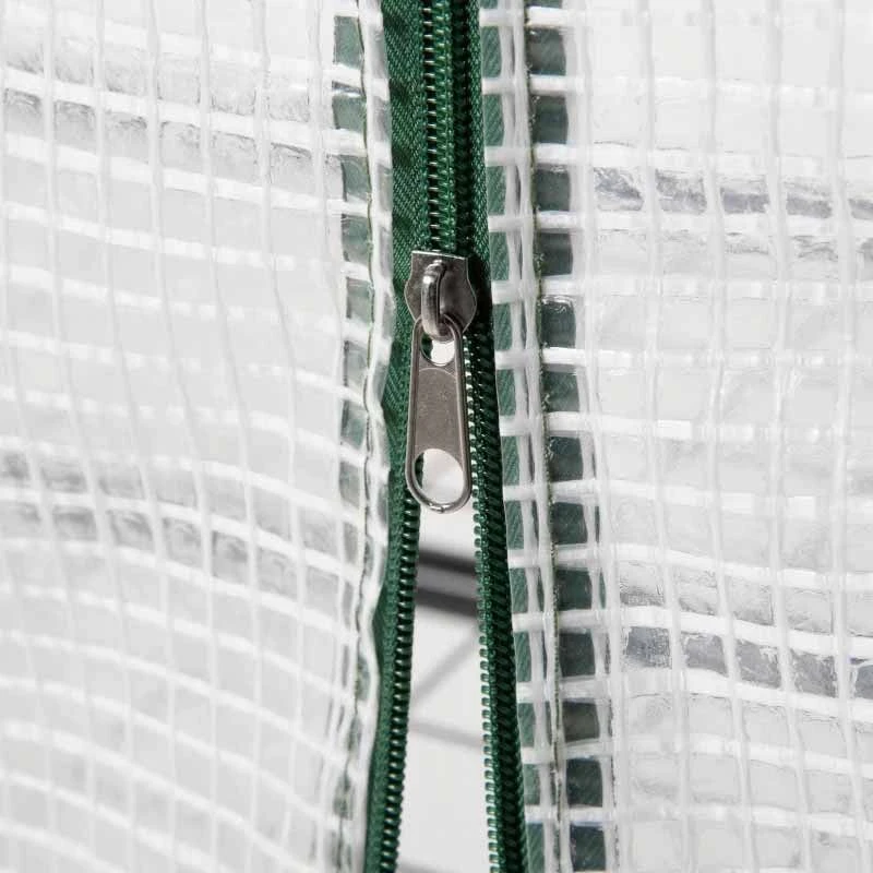 Outsunny 4 Tier Mini Greenhouse With Zip-Up Door 160H X 70L X 50Wcm - White - 845-228V02WT 9 Outsunny 4 Tier Mini Greenhouse With Zip-Up Door 160H X 70L X 50Wcm - White - 845-228V02WT - Image 9