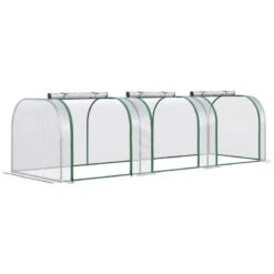 Outsunny PVC Small Polytunnel Greenhouse With Zip-up Doors 295L X 100W X 80Hcm - Clear - 845-234V04CR 12 Outsunny PVC Small Polytunnel Greenhouse With Zip-up Doors 295L X 100W X 80Hcm - Clear - 845-234V04CR -OUTSUNNY Sales Shop outsunny 845 234v04cr full