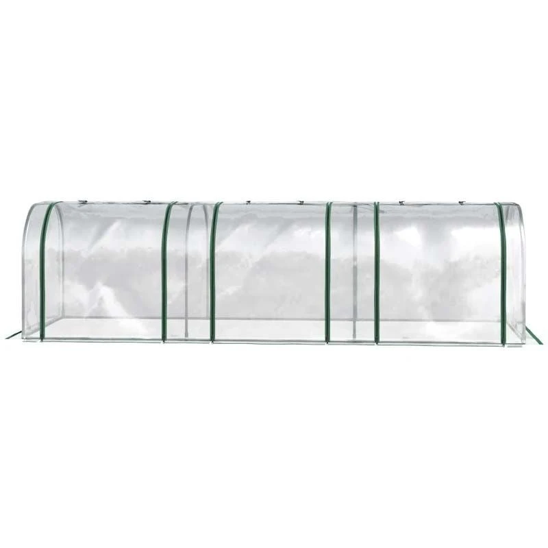 Outsunny PVC Small Polytunnel Greenhouse With Zip-up Doors 295L X 100W X 80Hcm - Clear - 845-234V04CR 9 Outsunny PVC Small Polytunnel Greenhouse With Zip-up Doors 295L X 100W X 80Hcm - Clear - 845-234V04CR - Image 9