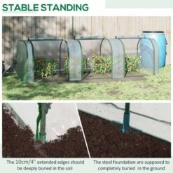 Outsunny PVC Small Polytunnel Greenhouse With Zip-up Doors 295L X 100W X 80Hcm - Clear - 845-234V04CR 14 Outsunny PVC Small Polytunnel Greenhouse With Zip-up Doors 295L X 100W X 80Hcm - Clear - 845-234V04CR -OUTSUNNY Sales Shop outsunny 845 234v04cr stable