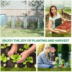 Outsunny PVC Small Polytunnel Greenhouse With Zip-up Doors 295L X 100W X 80Hcm - Clear - 845-234V04CR 16 Outsunny PVC Small Polytunnel Greenhouse With Zip-up Doors 295L X 100W X 80Hcm - Clear - 845-234V04CR -OUTSUNNY Sales Shop outsunny 845 234v04cr use