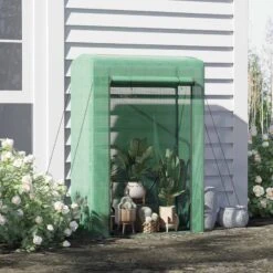 Outsunny Steel Greenhouse Plant Cover With Roll Up Door 100L X 50W X 150Hcm - Green - 845-300 -OUTSUNNY Sales Shop outsunny 845 300 outdoor