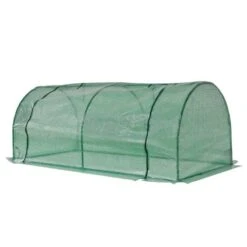 Outsunny Steel Tunnel Greenhouse 200L X 100W X 80Hcm - Green & Dark Green - 845-305V01 -OUTSUNNY Sales Shop outsunny 845 305v01 full2