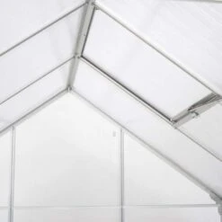 Outsunny Walk-In Polycarbonate Greenhouse With Sliding Door & Roof Vent 193W X 187D X 205Hcm - Silver - 845-334V01 -OUTSUNNY Sales Shop outsunny 845 334v01 frame3