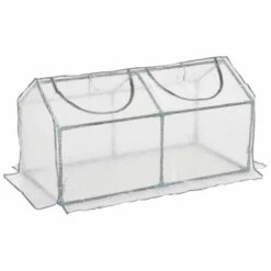 Outsunny Mini Greenhouse With 2 Roll-Up Windows 120L X 60W X 60Hcm - White - 845-368V02WT -OUTSUNNY Sales Shop outsunny 845 368v02wt full