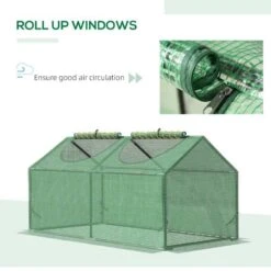 Outsunny Mini Greenhouse With Observation Windows 119W X 60D X 60H Cm - Green - 845-368V03 14 Outsunny Mini Greenhouse With Observation Windows 119W X 60D X 60H Cm - Green - 845-368V03 -OUTSUNNY Sales Shop outsunny 845 368v03 rollup 1