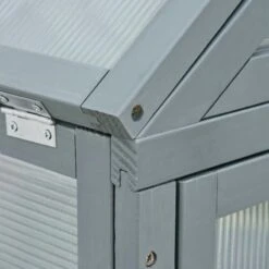 Outsunny Wooden Cold Frame Greenhouse With PC Board 80 X 47 X 138cm - Grey - 845-370GY 17 Outsunny Wooden Cold Frame Greenhouse With PC Board 80 X 47 X 138cm - Grey - 845-370GY -OUTSUNNY Sales Shop outsunny 845 370gy vent2