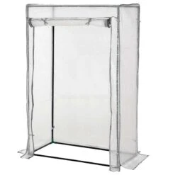 Outsunny Mini Greenhouse With Roll-up Door 100L X 50W X 150Hcm - White - 845-386V01 -OUTSUNNY Sales Shop outsunny 845 386v01 full