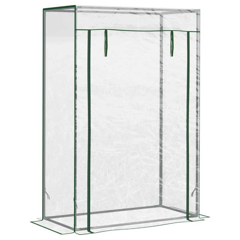 Outsunny Mini Greenhouse With PVC Cover & Roll-Up Door 100L X 50W X 150Hcm - Transparent - 845-386V02 3 Outsunny Mini Greenhouse With PVC Cover & Roll-Up Door 100L X 50W X 150Hcm - Transparent - 845-386V02 - Image 3