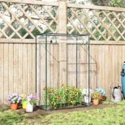 Outsunny Mini Greenhouse With PVC Cover & Roll-Up Door 100L X 50W X 150Hcm - Transparent - 845-386V02 19 Outsunny Mini Greenhouse With PVC Cover & Roll-Up Door 100L X 50W X 150Hcm - Transparent - 845-386V02 -OUTSUNNY Sales Shop outsunny 845 386v02 outdoor