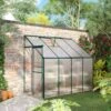 Outsunny 8 X 4ft Aluminium Polycarbonate Walk-In Greenhouse With Adjustable Roof Vent - Green - 845-391V03GN