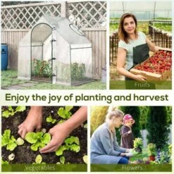 Outsunny Walk-In Portable Mini Greenhouse 180L X 100W X 168Hcm - White - 845-501 -OUTSUNNY Sales Shop outsunny 845 501 use