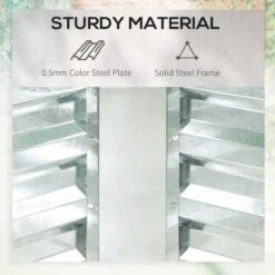 Outsunny Dual Use Steel Raised Garden Planter With Greenhouse 185L X 95W X 92Hcm - Clear & Grey - 845-520V03TP 14 Outsunny Dual Use Steel Raised Garden Planter With Greenhouse 185L X 95W X 92Hcm - Clear & Grey - 845-520V03TP -OUTSUNNY Sales Shop outsunny 845 520v03tp material