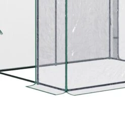 Outsunny Walk-In Lean To Tunnel Greenhouse With Zip Up Door 143cm X 118cm X 212cm - Clear & Green - 845-592 -OUTSUNNY Sales Shop outsunny 845 592 side