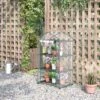 Outsunny 3 Tier Mini Greenhouse With Wire Shelves 69L X 49W X 125Hcm - Clear & Dark Green - 845-606 -OUTSUNNY Sales Shop outsunny 845 606