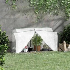 Outsunny Mini Greenhouse With PE Cover & Zipper Design 120L X 45W X 70Hcm - Green - 845-618