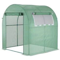 Outsunny Walk In Polytunnel Greenhouse With Roll-up Window & Door 180W X 180D X 200Hcm - Green - 845-775V00GN 12 Outsunny Walk In Polytunnel Greenhouse With Roll-up Window & Door 180W X 180D X 200Hcm - Green - 845-775V00GN -OUTSUNNY Sales Shop outsunny 845 775v00gn full