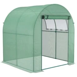Outsunny Walk In Polytunnel Greenhouse With Roll-up Window & Door 180W X 180D X 200Hcm - Green - 845-775V00GN 18 Outsunny Walk In Polytunnel Greenhouse With Roll-up Window & Door 180W X 180D X 200Hcm - Green - 845-775V00GN -OUTSUNNY Sales Shop outsunny 845 775v00gn full3