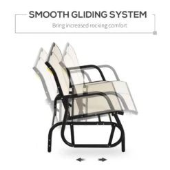Outsunny 2-seat Glider Garden Bench - Beige - 84A-076CW 19 Outsunny 2-seat Glider Garden Bench - Beige - 84A-076CW -OUTSUNNY Sales Shop outsunny 84a 076cw 3