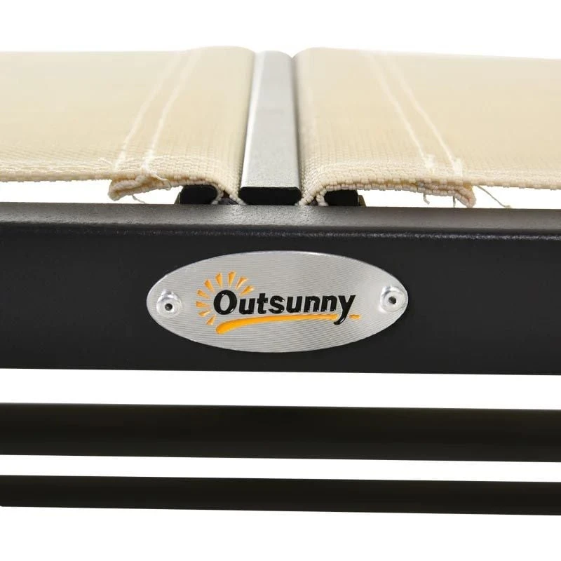 Outsunny 2-seat Glider Garden Bench - Beige - 84A-076CW 6 Outsunny 2-seat Glider Garden Bench - Beige - 84A-076CW - Image 6